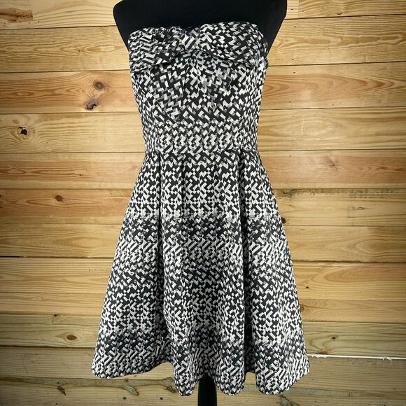 Eva Franco Anthropologie black/silver Fifi Silverado dress - Picture 1 of 4